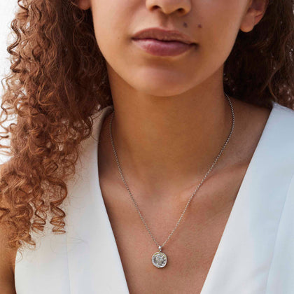 Venus Coin Necklace Sterling Silver